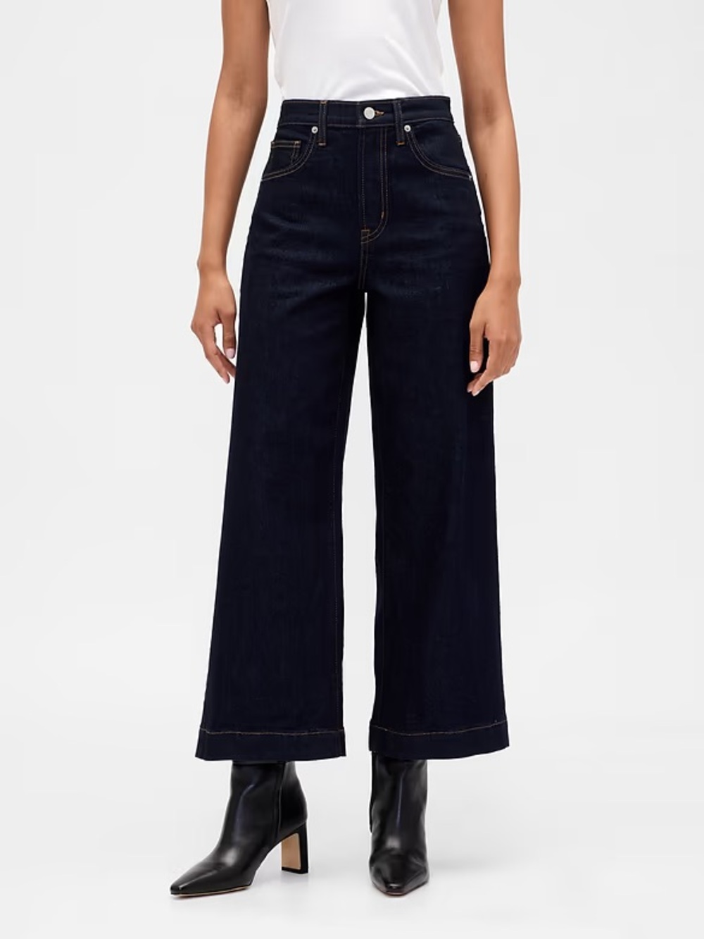 NWT Gap Denim - High Rise Wide-Leg Crop Jeans
